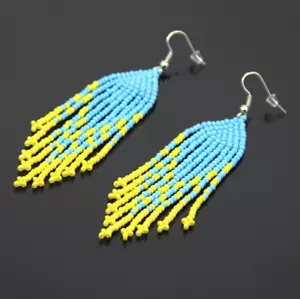 Pendientes azules y amarillos bandera ucraniana oración por joyería de Ucrania UA - Imagen 1 de 6