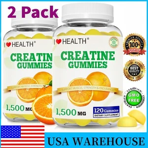2 Pack Creatine Gummies | Support Muscle Strength | 240 Count - Picture 1 of 7