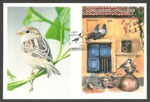 AOP India 2010 Birds Pigeon & Sparrow MS on FDC First Day cover