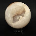 4300G Natural Agate Geode Sphere Crystal Ball Reiki Healing Energy Decoration