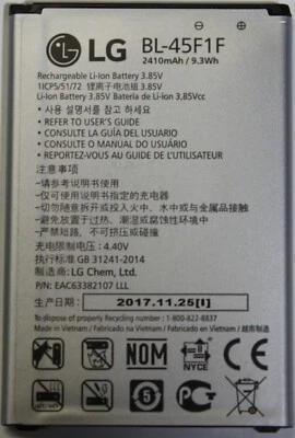 Batería Original LG BL-45F1F para Aristo, Phoenix 3, Fortune 2, Risio 2, K4 Foto 1 de 2