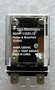 NEW TYCO POTTER & BRUMFIELD KUHP-11D51-12 12VDC 20A DPDT POWER RELAY - Picture 1 of 5