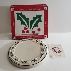 VTG ~ NIB - Longaberger USA Pottery Trivet in Traditional Holly -DISCONTINUED - Picture 1 of 6