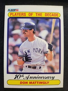 1990 Fleer Don Mattingly PLAYERS OF DECADE card #626 - Picture 1 of 2