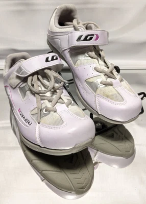 Zapatos de ciclismo Louis Garneau Ergo Air para mujer talla 11 blanco rosa Foto 1 de 4
