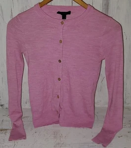 J. Crew Lightweight Pink Wool Cardigan Sweater Size XXS *W25 - Picture 1 of 7