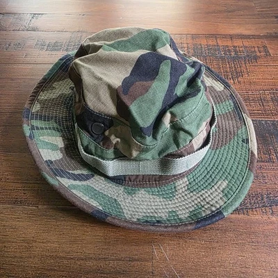 New USGI M81 Woodland Camo Propper Ripstop Jungle Boonie Hat 7 - Image 1 of 3