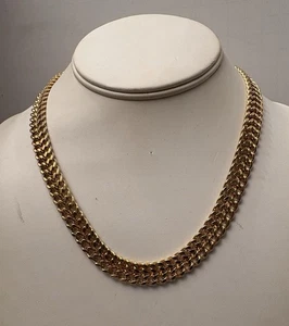 Monet 10 mm abgeflachte goldfarbene Panzerkette 18 Zoll - Bild 1 von 3