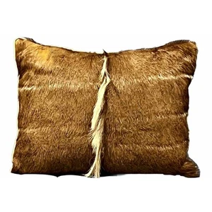 Genuine African NYALA LEATHER Hide THROW PILLOW 20x 15 Exotic Striped Antelope - Picture 1 of 15