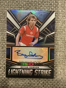 2023-24 Obsidian Soccer BRYAN ROBSON Lightning Strike Auto Orange Etch /99 🔥 - Picture 1 of 2