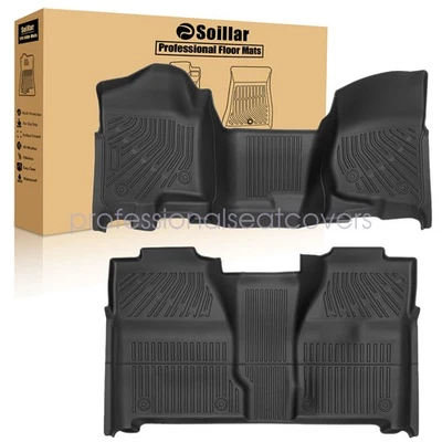 Alfombrillas forros de TPE para camioneta Silverado/Sierra 1500/2500 HD 2007-2013 doble cabina Foto 1 de 4