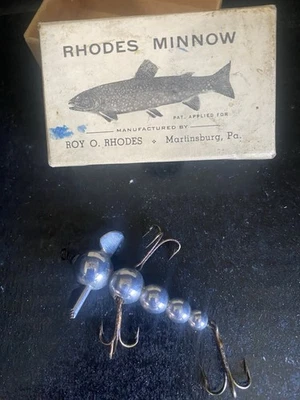Rare Rhodes Minnow Fishing Lure & Box - Image 1 of 3