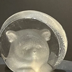 Zajecar Bear Cub fermacarte 24% cristallo di piombo Jugoslavia orig. Regalo in vetro inciso - Foto 1 di 11