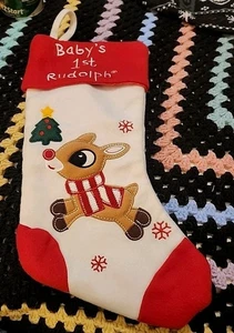 Calza natalizia Rudolph avorio fiocco di neve bambini 1° Rodolph decorazione natalizia - Foto 1 di 7