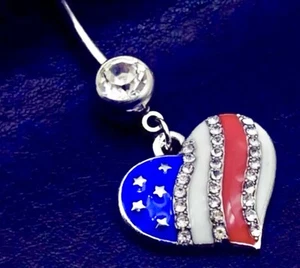 NWOT surgical stainless steel hypoallergenic naval belly button body Ring 16g - Picture 1 of 5