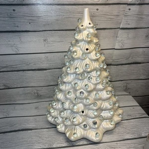 Vintage Keramik Weihnachten weiß Baum 16" hoch x 12" breit LESEN!! - Bild 1 von 12