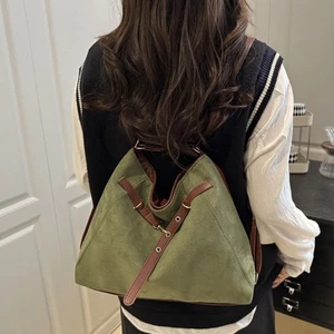 Vintage Suede Tote Bag Elegant Underarm Bag Simple Hobo Bag  Shopping - Picture 1 of 17