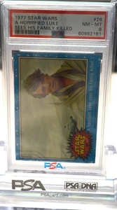 1977 Topps Star Wars #26 A horrified Luke sees his family killed  PSA 8  POP 98 - Picture 1 of 1
