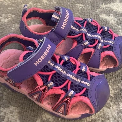 Sandalias de agua Hobbibear para niños pequeños rosa y púrpura punta cerrada 25-7 (2-4 años) Foto 1 de 4