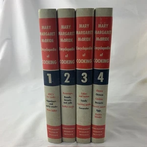 1958 Mary Margaret McBride Lot of 4 Encyclopedia of Cooking Volumes 1-4 Pristine - Bild 1 von 14