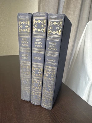 Vintage Literature Trio | Wilde, Ibsen, Famous Novelists | Decorative Clothbound - Image 1 of 4