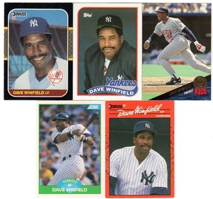 ¡Lote de (5) TARJETAS DAVE WINFIELD! Topps, Donruss, Score, Leaf... Yankees - Imagen 1 de 1