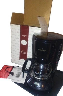 GEVALIA PROGRAMMABLE 12-CUP COFFEEMAKER BLACK MODEL C60-A NEW OPEN BOX - Image 1 of 4