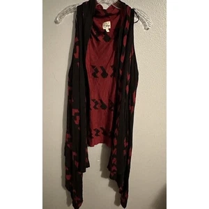 Como Vintage Womens Size 2X Maroon Red Sleeveless Duster Sweater Super Soft - Picture 1 of 6