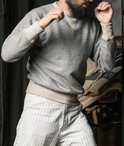 1930 Boxfleece Sweatshirt - grau Bronson Mfg. Co. 38 M - Bild 1 von 6