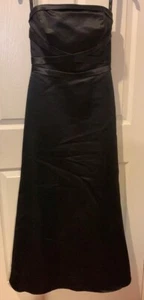 Vestido de baile formal negro Bill Levkoff clásico sin tirantes talla 6 - Imagen 1 de 3