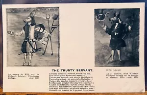 Vtg Postcard THE TRUSTY SERVANT Verse Quote George III Windsor Castle Portrait - Picture 1 of 2