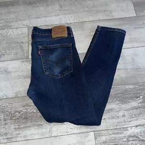 Pantalones de mezclilla ajustados elásticos de tiro bajo ajustados Levi's 510 azules para hombre - Imagen 1 de 16