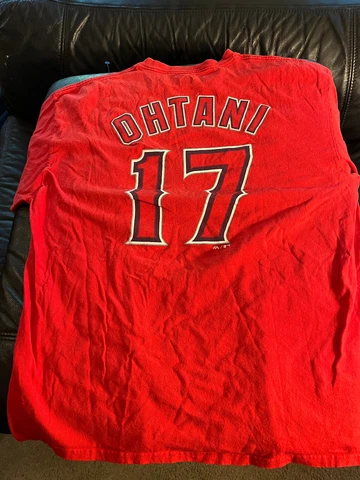 Shohei Ohtani Los Angeles Angeles T shirt Jersey XL Red Japan DH RHP MVP Cover