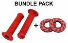 SE Bikes Wing Grips Bundle 2 items: SE Wing Grips with SE Wing Donuts (Red)