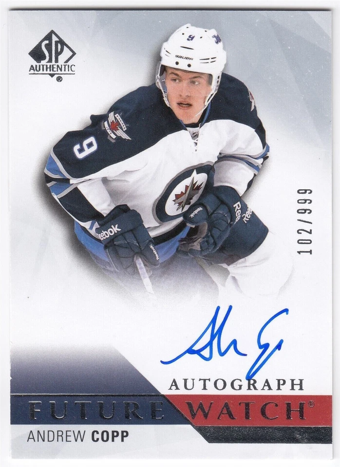 2015-16 Upper Deck SP Authentic Future Watch Auto ANDREW COPP 281 999 Jets UD RC - Image 1 of 1