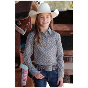 CTW3370020 Cruel Girl GIrls' Long Sleeve Snap Shirt - Multi NEW - Picture 1 of 7