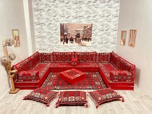 Orientalisches Sofa, Orientalische Sitzecke, Arabische Ecke Majlis,  U-förmige - Picture 1 of 7