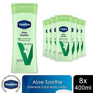 Vaseline Intensive Care Body Lotion Aloe Soothe 48H Light Moisture 400ml, 8 Pk