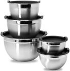 Meal Prep Stainless Steel Mixing Bowls Set with Airtight Lids (10-Piece Set)
