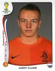 Panini Sticker Fußball WM 2014 Nr. 135: Jordy Clasie Nederland Bild NEU Worldcup