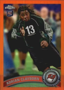 2011 Topps Chrome Orange Refractors #14 Adrian Clayborn - Picture 1 of 2