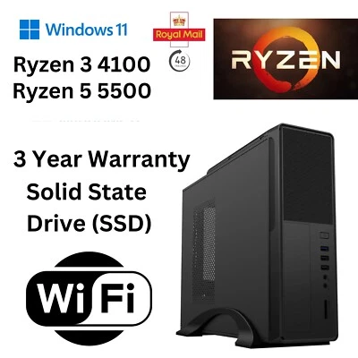 Computer PC home AMD Ryzen 3/5 32GBRAM 1TB SSD  Office WIFI Windows 11 Bulk - Image 1 of 4