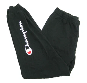 CHAMPION Boy's (Size XL) Black Athletic Jogger Pants Sweatpants Pockets Logo - Picture 1 of 4