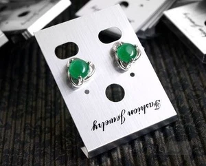 PENDIENTES DE ACERO Y PIEDRA JADE - Imagen 1 de 1