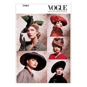 Vogue Pattern - Vintage Hats 7464OSZ - Imagen 1 de 2