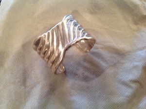 TAXCO MEXICO STERLING SILVER SIGNED TL-74 CUFF BRACELET 2.25" OPENING  65 GRAMS - Picture 1 of 6