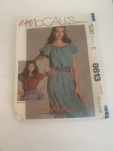Vintage 1983 McCall’s Sewing Pattern 8613 Miss Size Extra Small Dress Or Top Cut - Picture 1 of 5