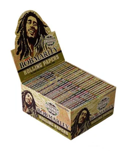1 Box (50 Heftchen) Bob Marley King Size Slim Organic Hemp Unbleached - Picture 1 of 4