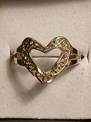 VTG PANDORA 925 Sterling Silver Heart Lacey Filigree Ring Size 6 - Image 1 of 4