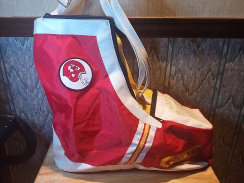 Kansas City Chiefs Shoe Tote Bag Gym Bag Duffel High Top Sneaker Vintage NFL Cover